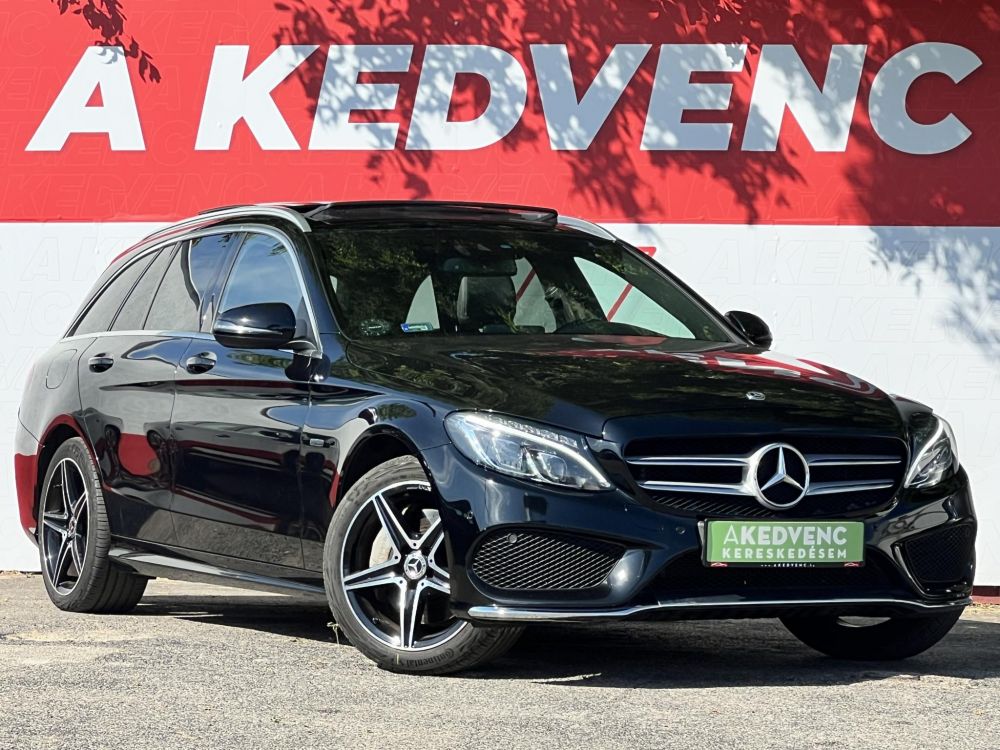 MERCEDES-BENZ C 350 e PLUG-IN HYBRID 7G-TRONIC AMG 93e km. panoráma tető. dokumentált előélet!
