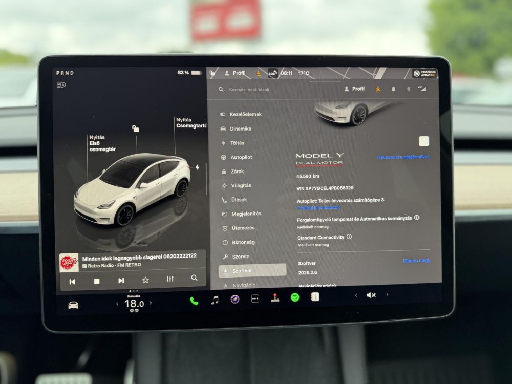 TESLA MODEL Y Performance AWD (Automata) 45e km. AMD Ryzen. mátrix LED. hőszivattyú. teljeskörű garancia!