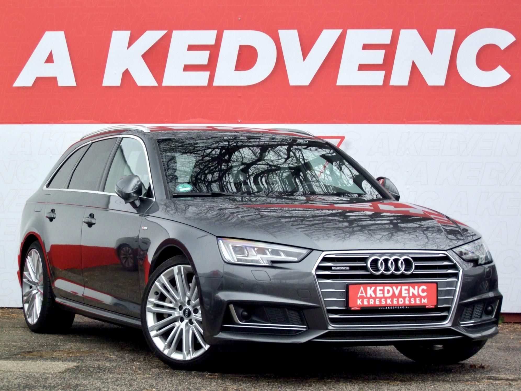 AUDI A4 Avant 3.0 TDI Sport quattro Tiptronic ic S-line LED Virtual Cockpit Távtartó Memória Kamera Vonóhorog Szervizelt!