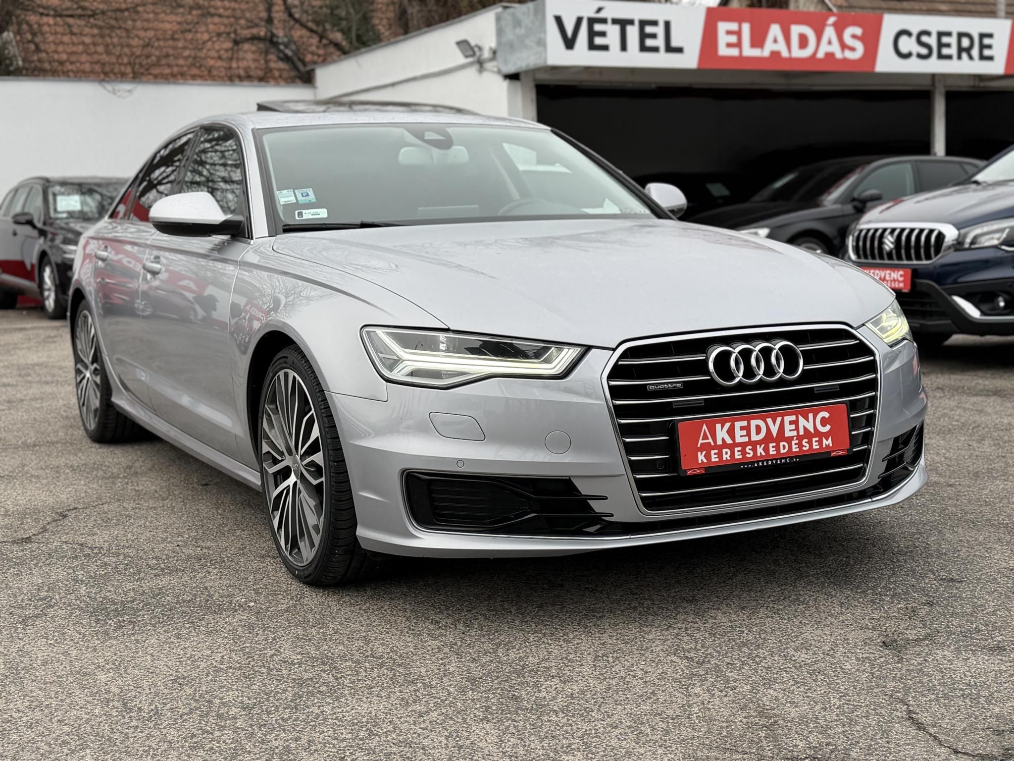 AUDI A6 3.0 V6 TDI quattro S-tronic Napfénytető Távtartó Carplay Barna bőr Friss olaj szerviz. Vezérlés cserélve!