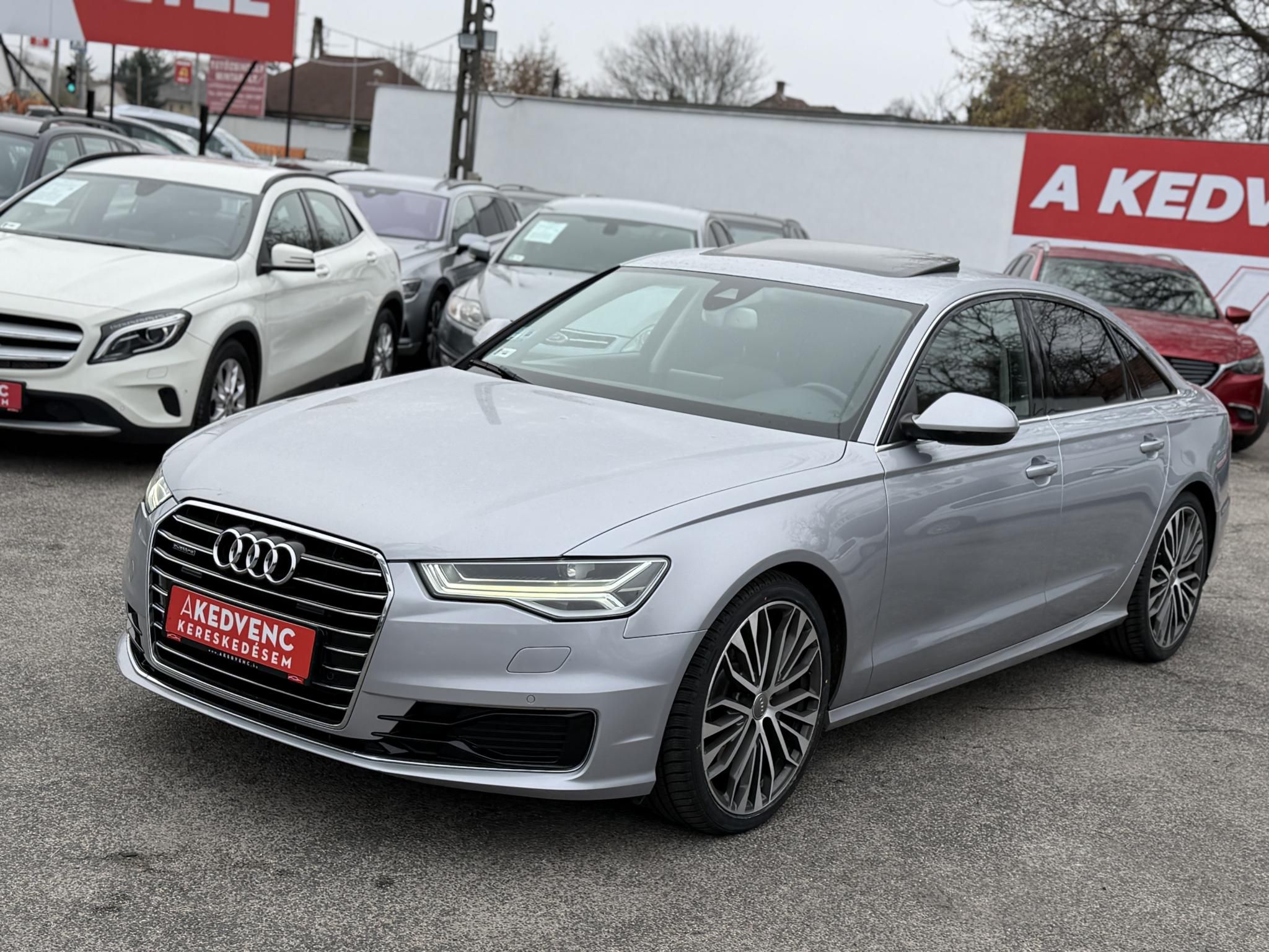 AUDI A6 3.0 V6 TDI quattro S-tronic Napfénytető Távtartó Carplay Barna bőr Friss olaj szerviz. Vezérlés cserélve!