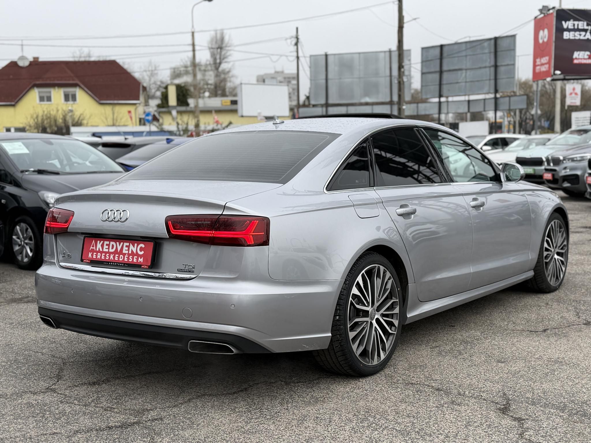 AUDI A6 3.0 V6 TDI quattro S-tronic Napfénytető Távtartó Carplay Barna bőr Friss olaj szerviz. Vezérlés cserélve!