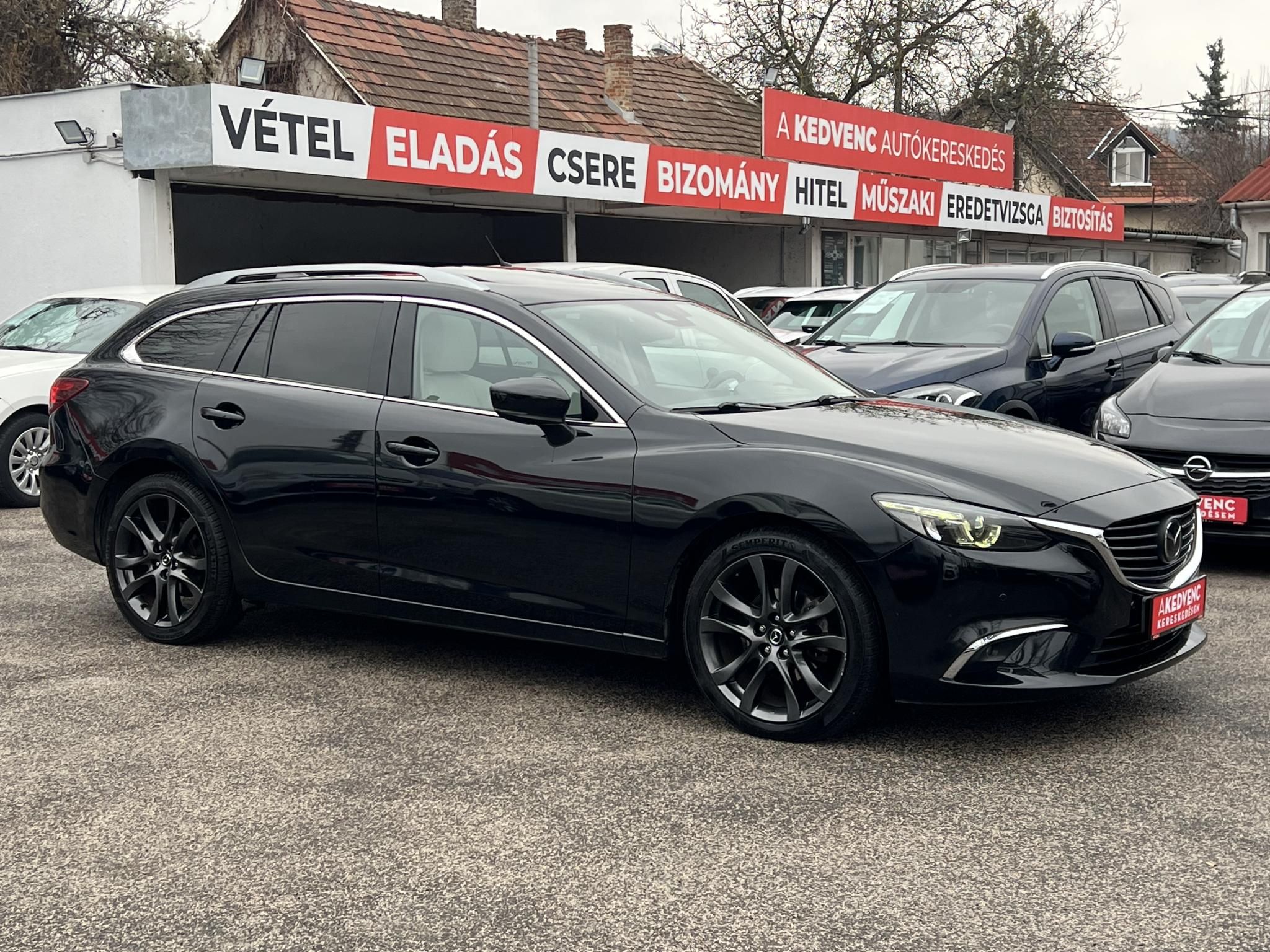 MAZDA 6 Sportkombi 2.2 CD Revolution Top (Automata) Sávtartó Head-up Napfénytető Fehér bőr Tolatókamera F1 Váltó!