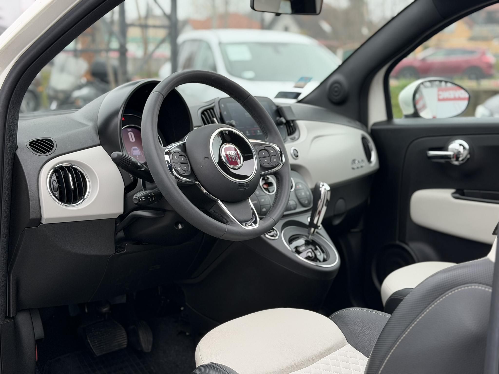 FIAT 500 1.2 8V Star Dualogic 12e km. Magyarországi Panorámatető Téli-nyári kerék Újszerű állapot!