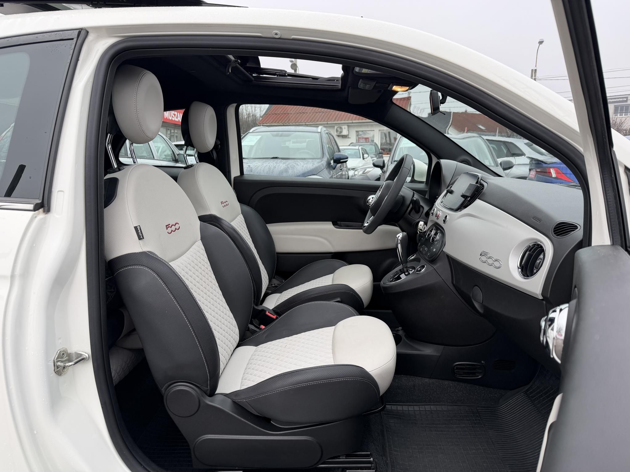 FIAT 500 1.2 8V Star Dualogic 12e km. Magyarországi Panorámatető Téli-nyári kerék Újszerű állapot!