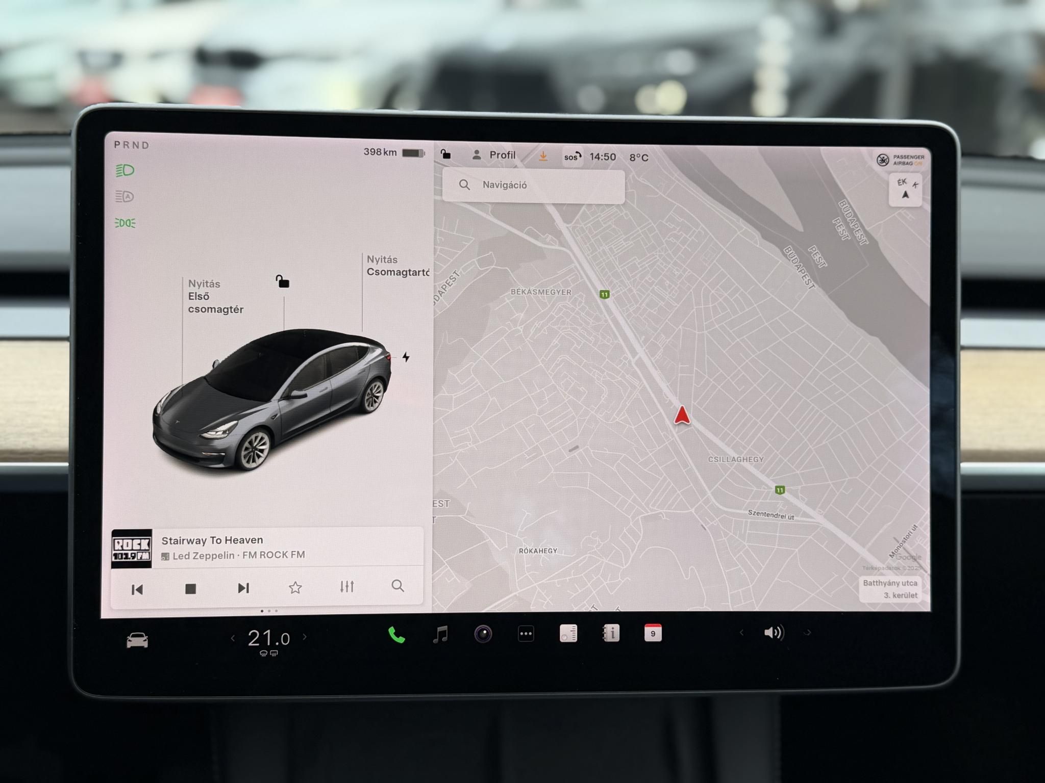 TESLA MODEL 3 Long Range AWD (Automata) 95e km. garanciális. mátrix LED. hőszivattyú. premium hifi
