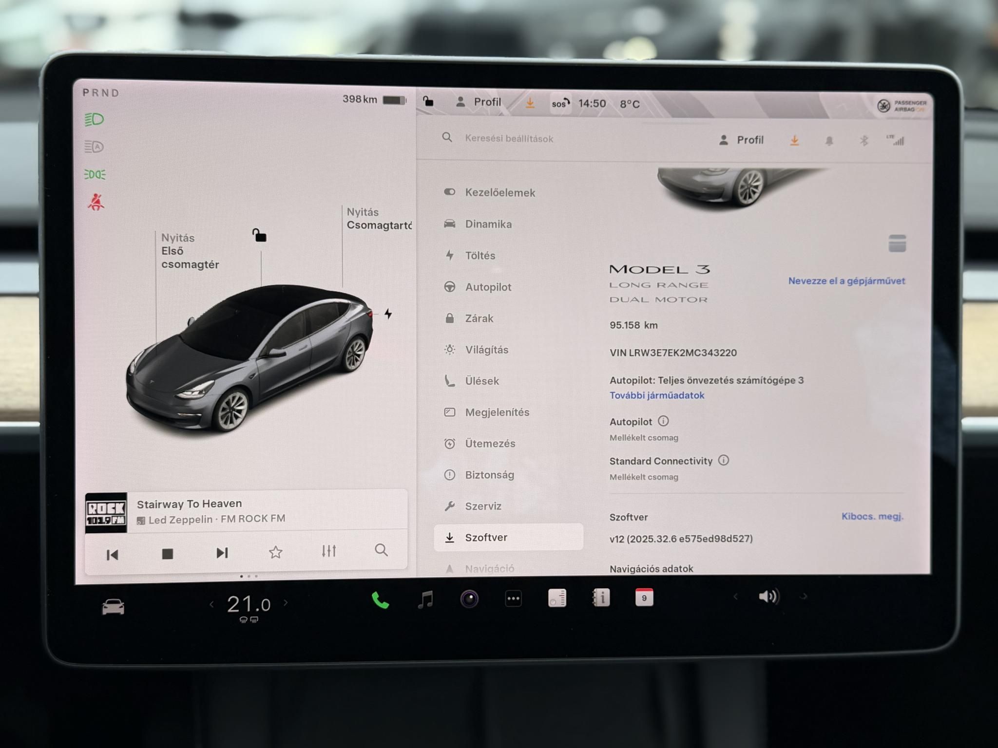 TESLA MODEL 3 Long Range AWD (Automata) 95e km. garanciális. mátrix LED. hőszivattyú. premium hifi