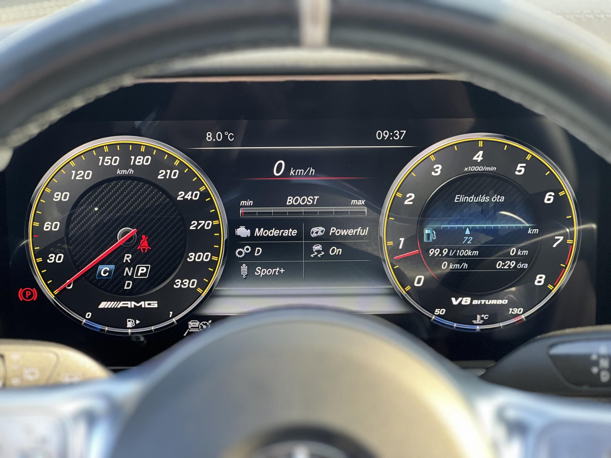 MERCEDES-AMG E 63 S T 4MATIC+ 9G-TRONIC 612LE. Panorámatető. burmester. üléshűtés. digitális műszerfal. CARPLAY