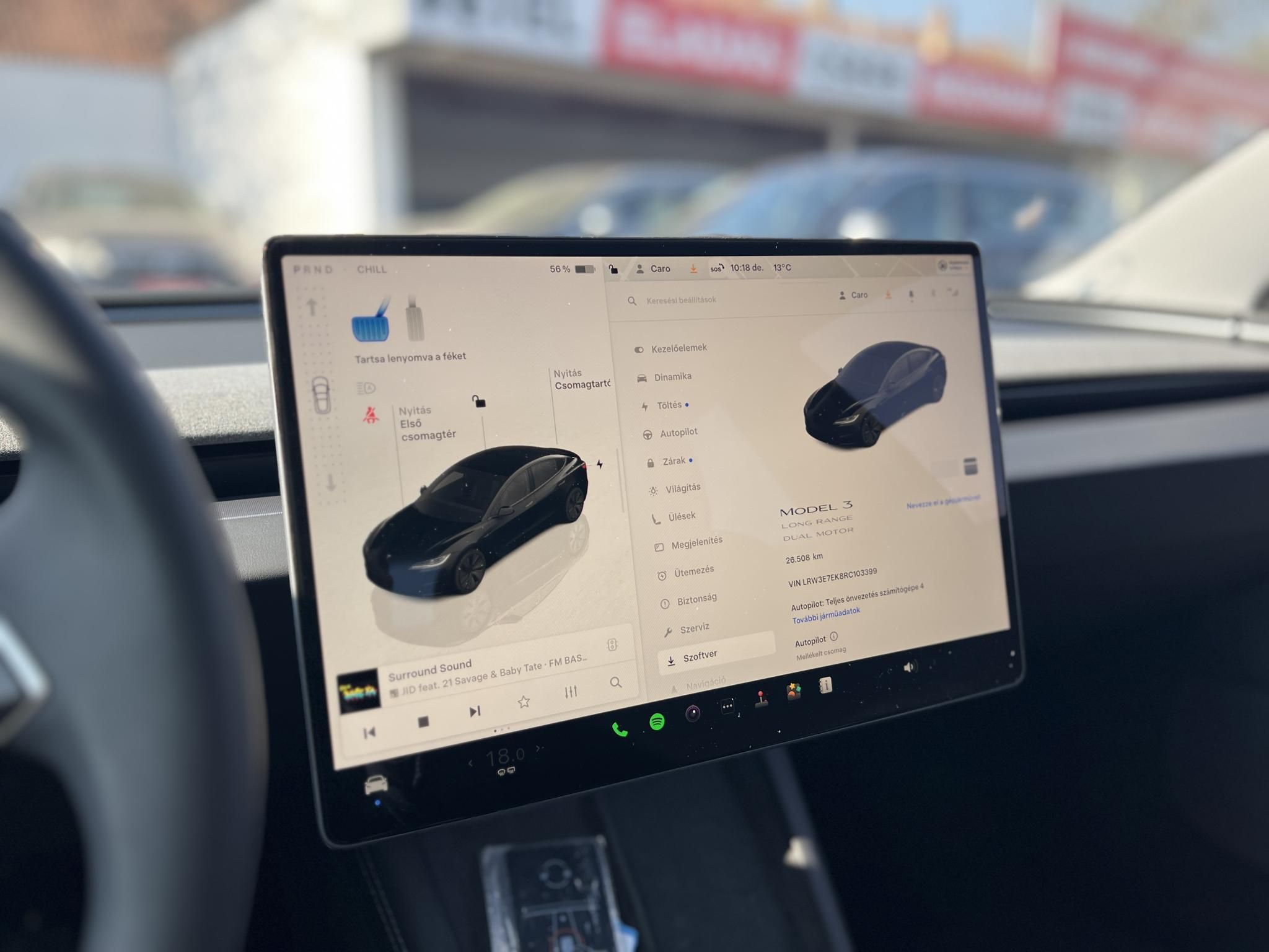 TESLA MODEL 3 Long Range AWD (Automata) HIGHLAND 26e km. hőszivattyű. gyári garancia 2032-ig!