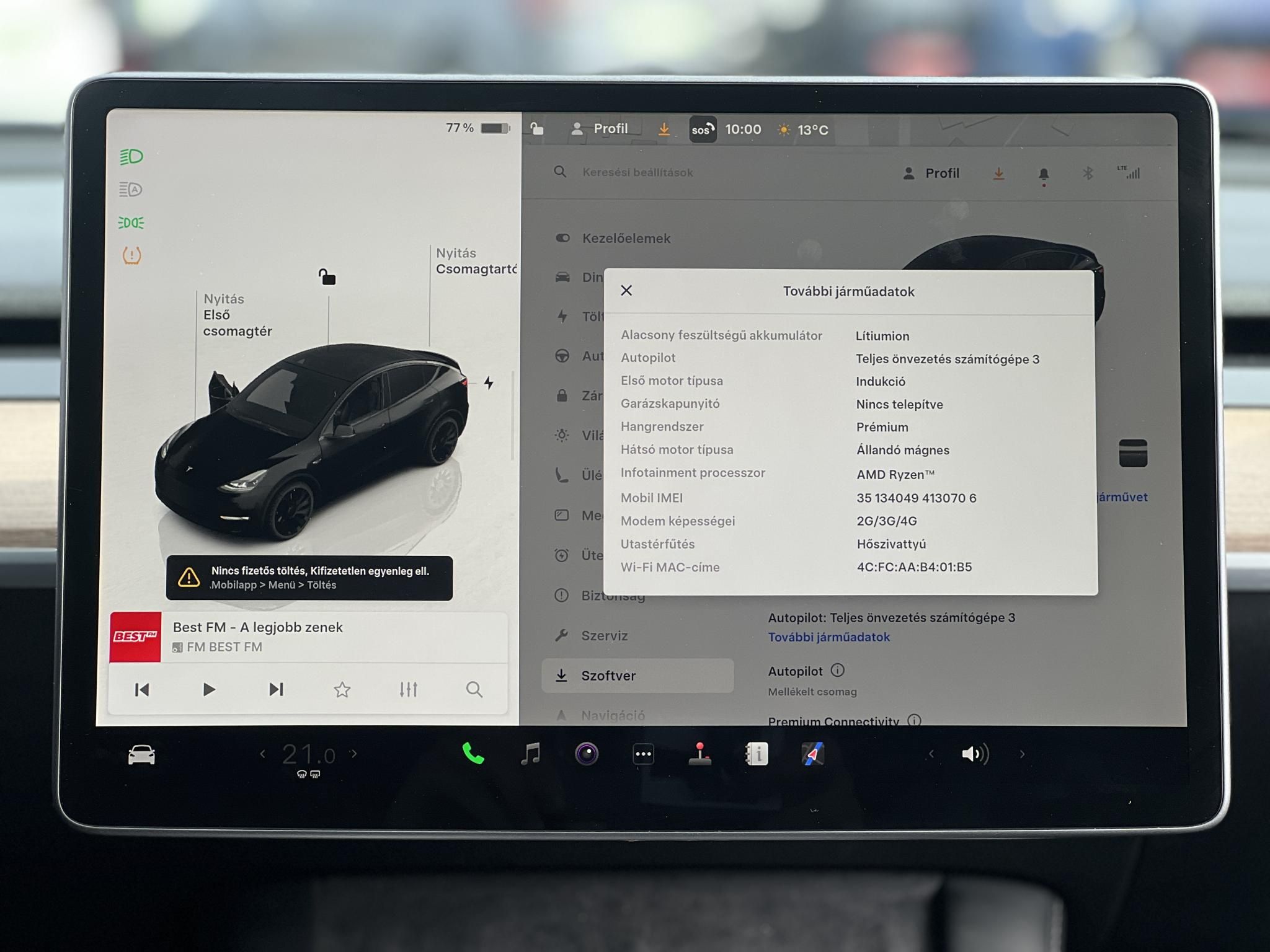 TESLA MODEL Y Performance AWD (Automata) 70e km. AMD Ryzen. mátrix LED. premium hifi. hőszivattyú!