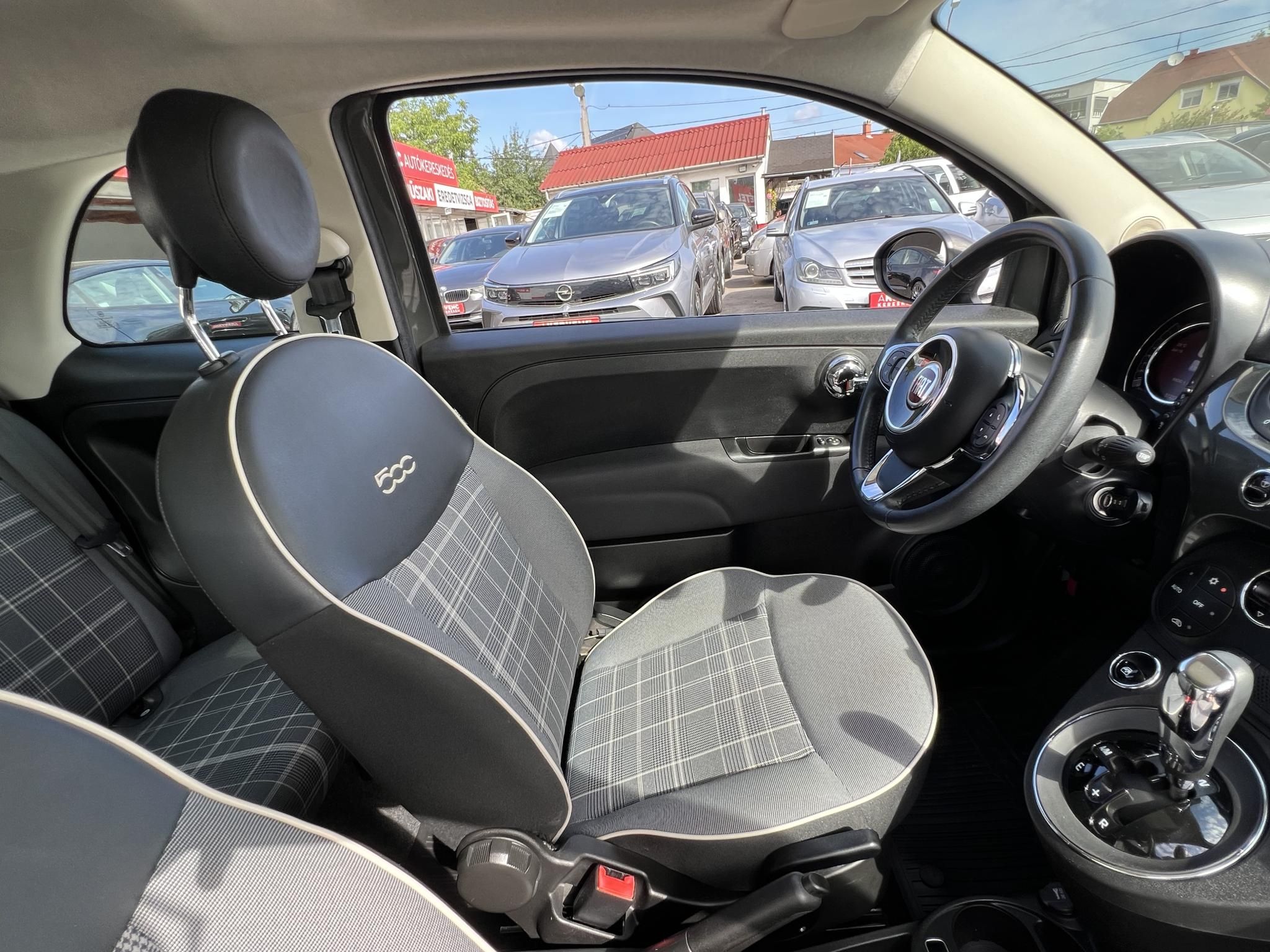 FIAT 500 500C 1.2 8V Lounge Dualogic 51e km. M.o.-i. Automata. Gyári fényezés. Végig vezetett szervizkönyv!