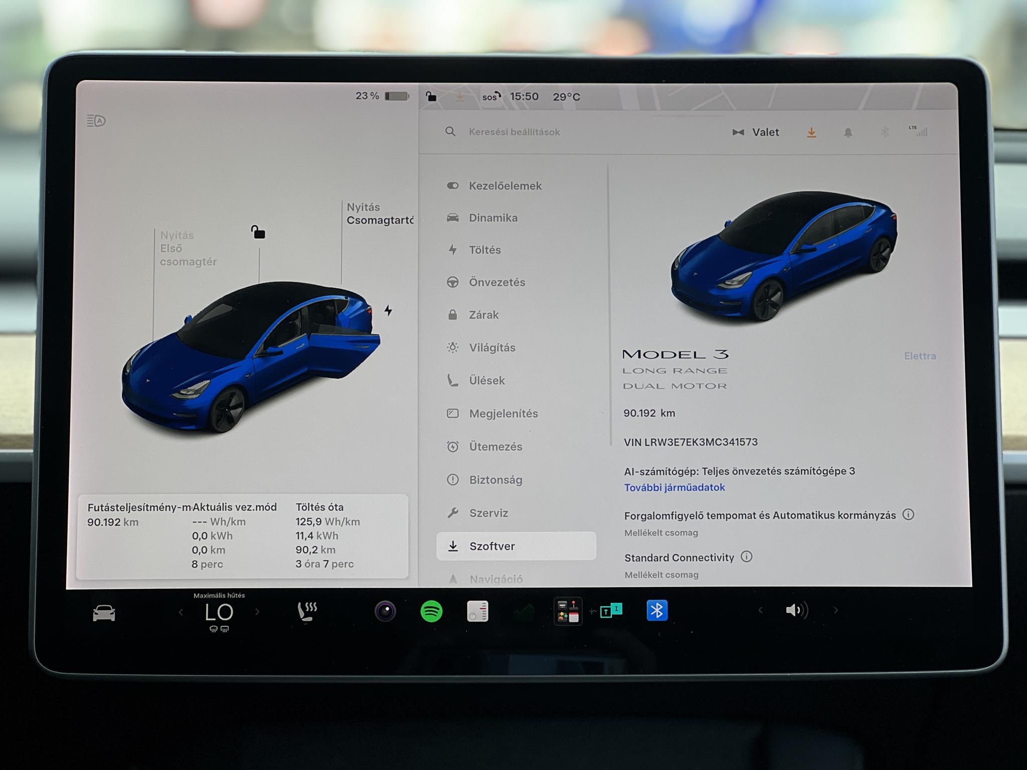 TESLA MODEL 3 Long Range AWD (Automata) 90e km. mátrix LED. hőszivattyú. garanciális!