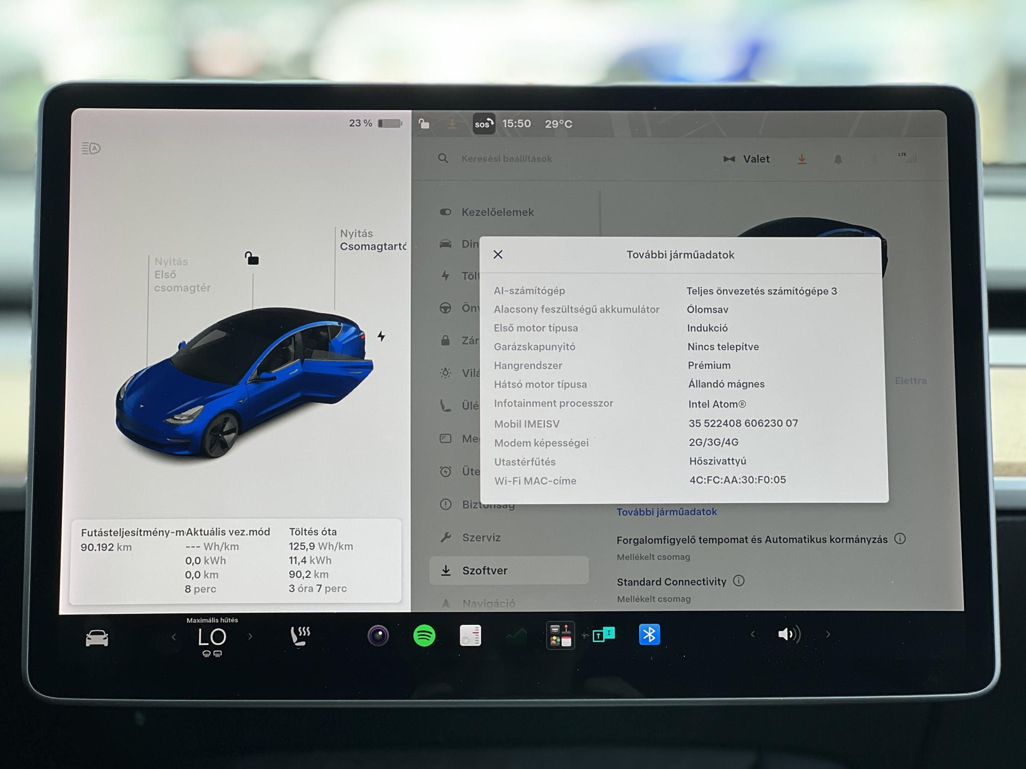 TESLA MODEL 3 Long Range AWD (Automata) 90e km. mátrix LED. hőszivattyú. garanciális!