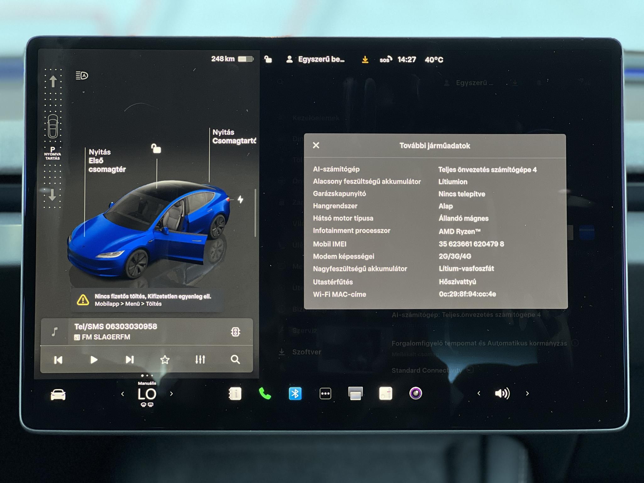 TESLA MODEL 3 RWD Premium (Automata) HIGHLAND. 27e km. AMD Ryzen. mátrix LED. Garanciális!